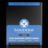 Original Tattoo Bandage 3-Pack - Large (8 in x 10 in) Personal Pack Saniderm Tattoo Aftercare