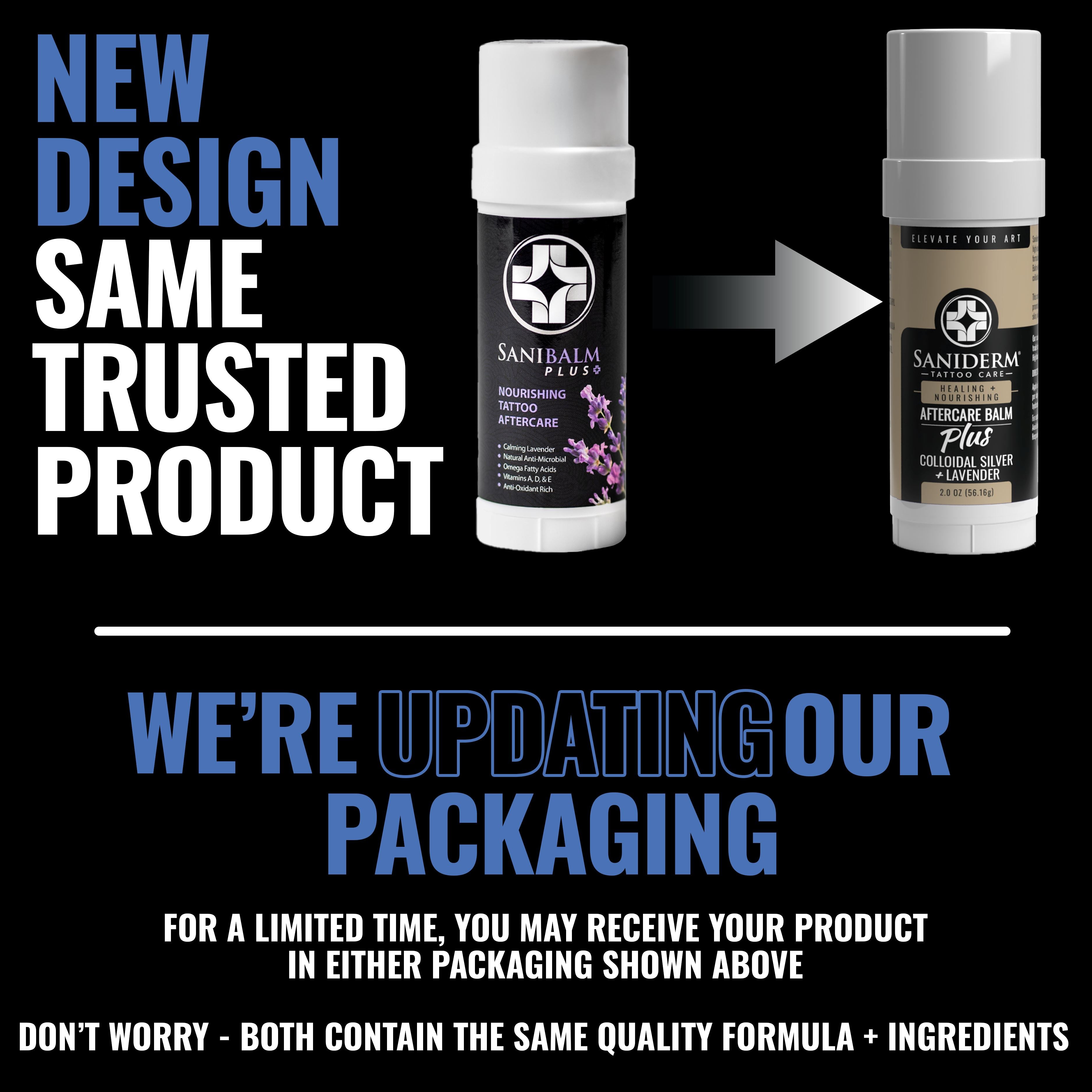 Sanibalm PLUS+ 2.0 oz Tattoo Balm Balm Saniderm Tattoo Aftercare