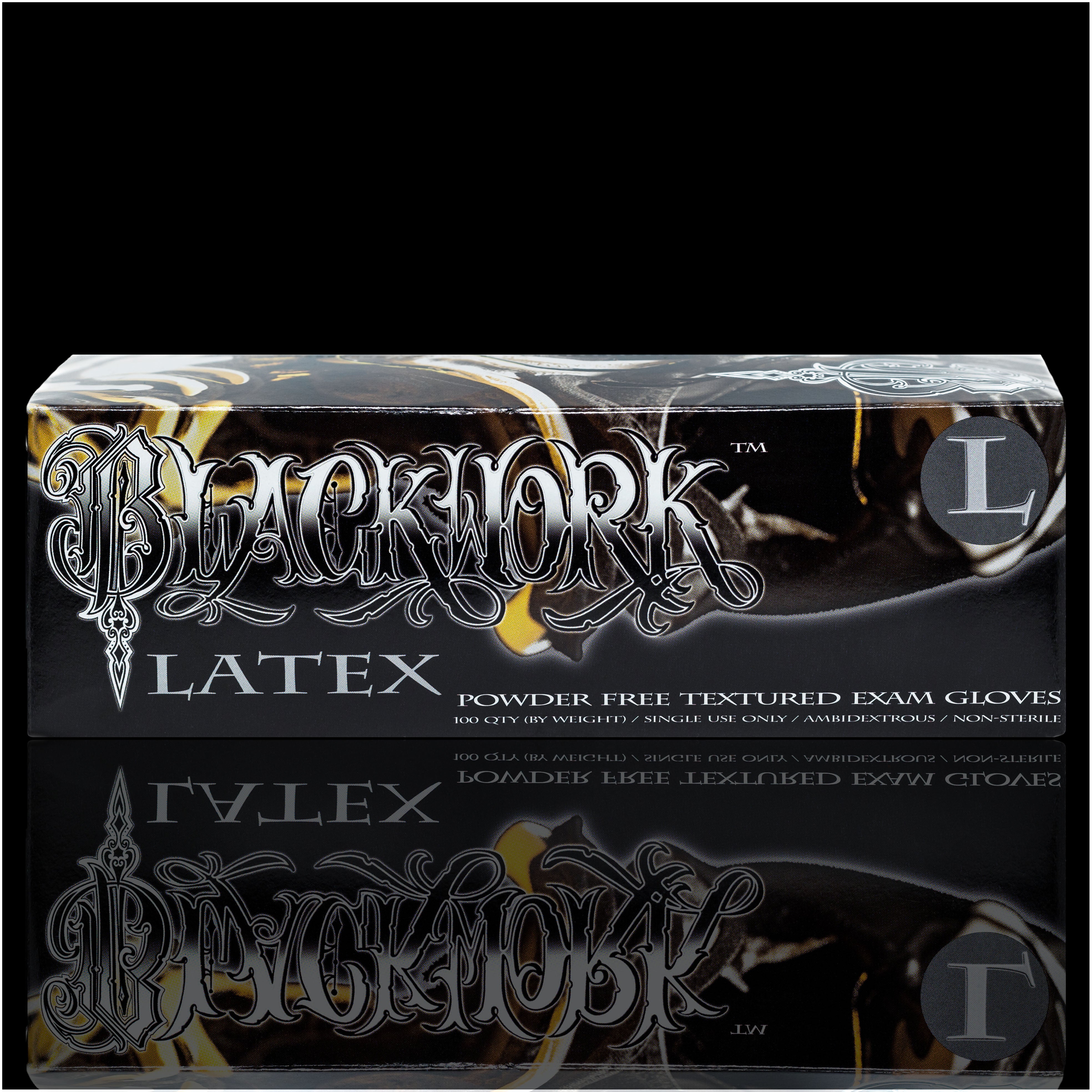 Blackwork Latex Tattoo Gloves - Box Disposable Gloves Saniderm Tattoo Aftercare