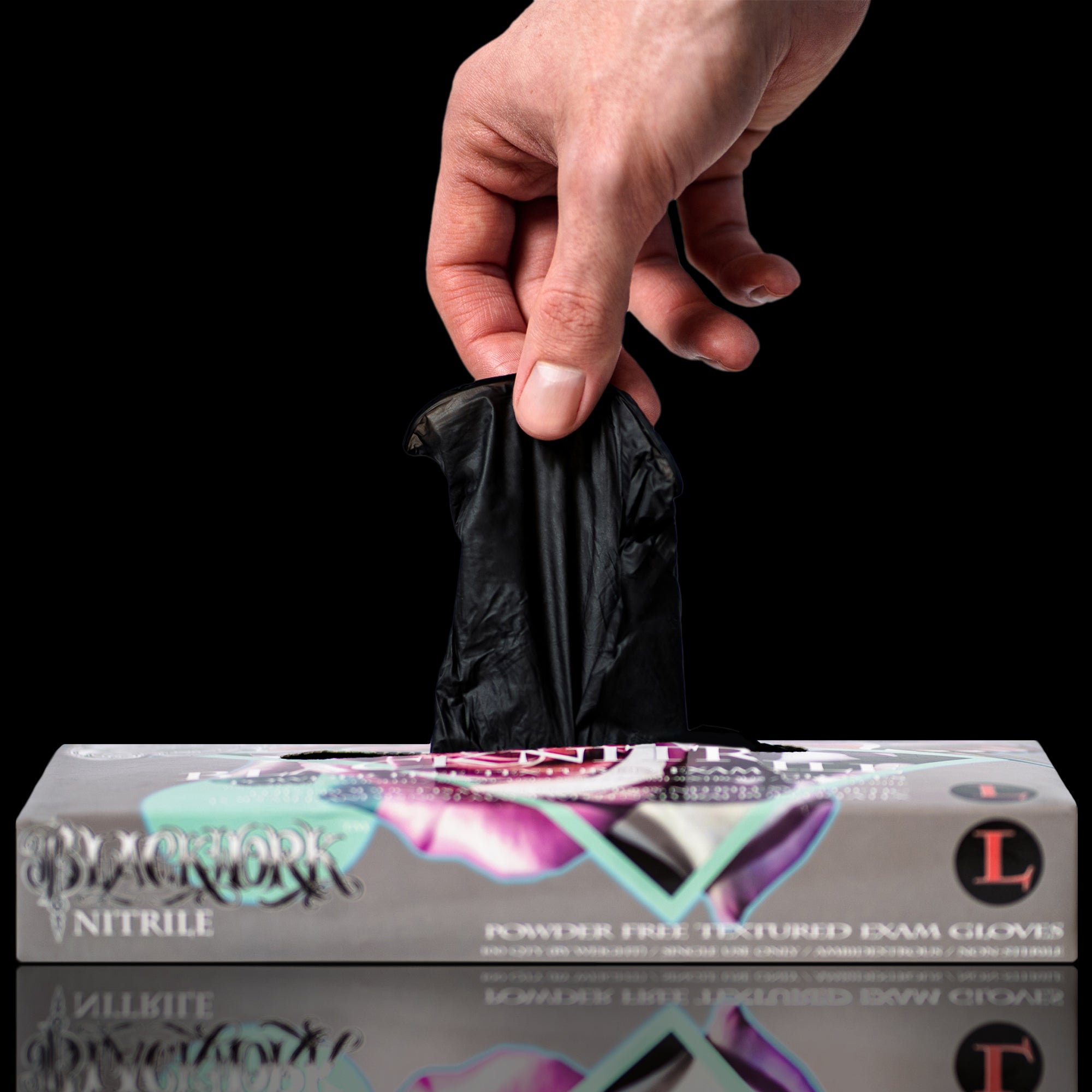 Blackwork Nitrile Tattoo Gloves - Box Disposable Gloves Saniderm Tattoo Aftercare