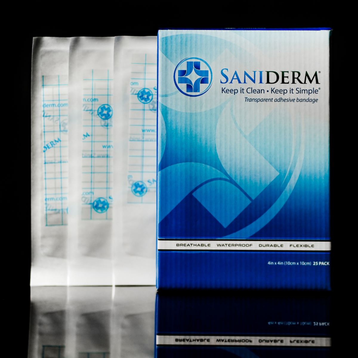 Saniderm 4 Inch x 4 Inch Artist Pack (25 count) Saniderm Tattoo Aftercare